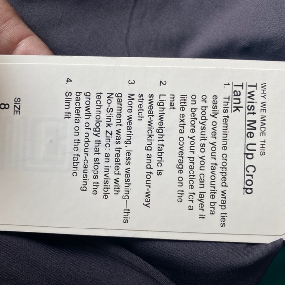 Lululemon Twist Me Up Crop Tank - Picture 3 of 3